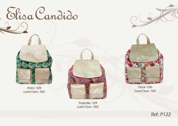 Mochila em Couro + Lona P122